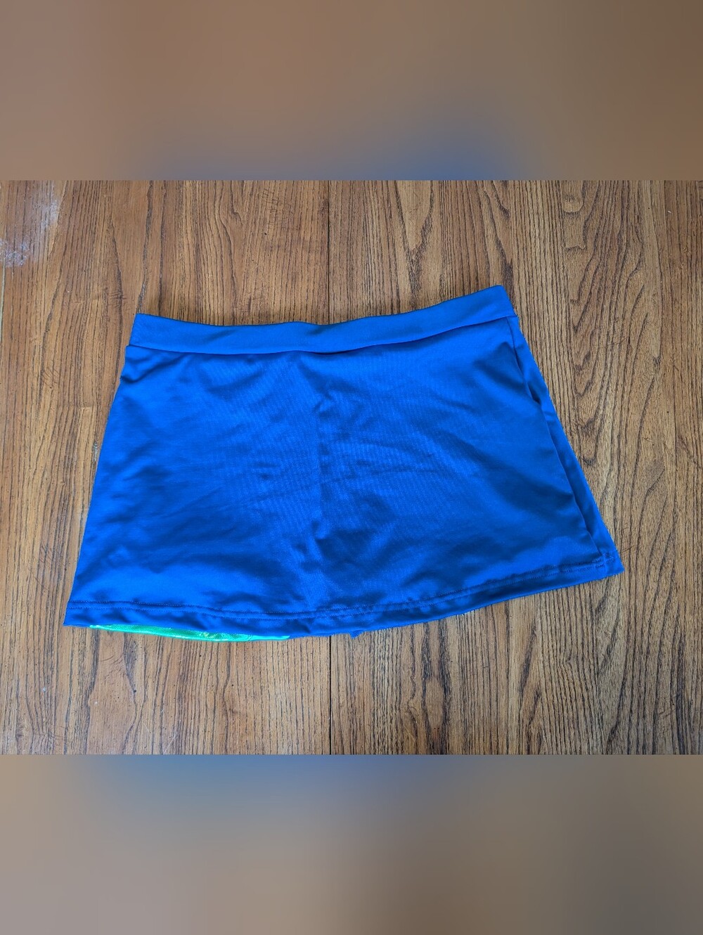 ASCE Blue & Green Metallic Competition Skort - Cheer/Dance - Like New - Picture 2 of 8
